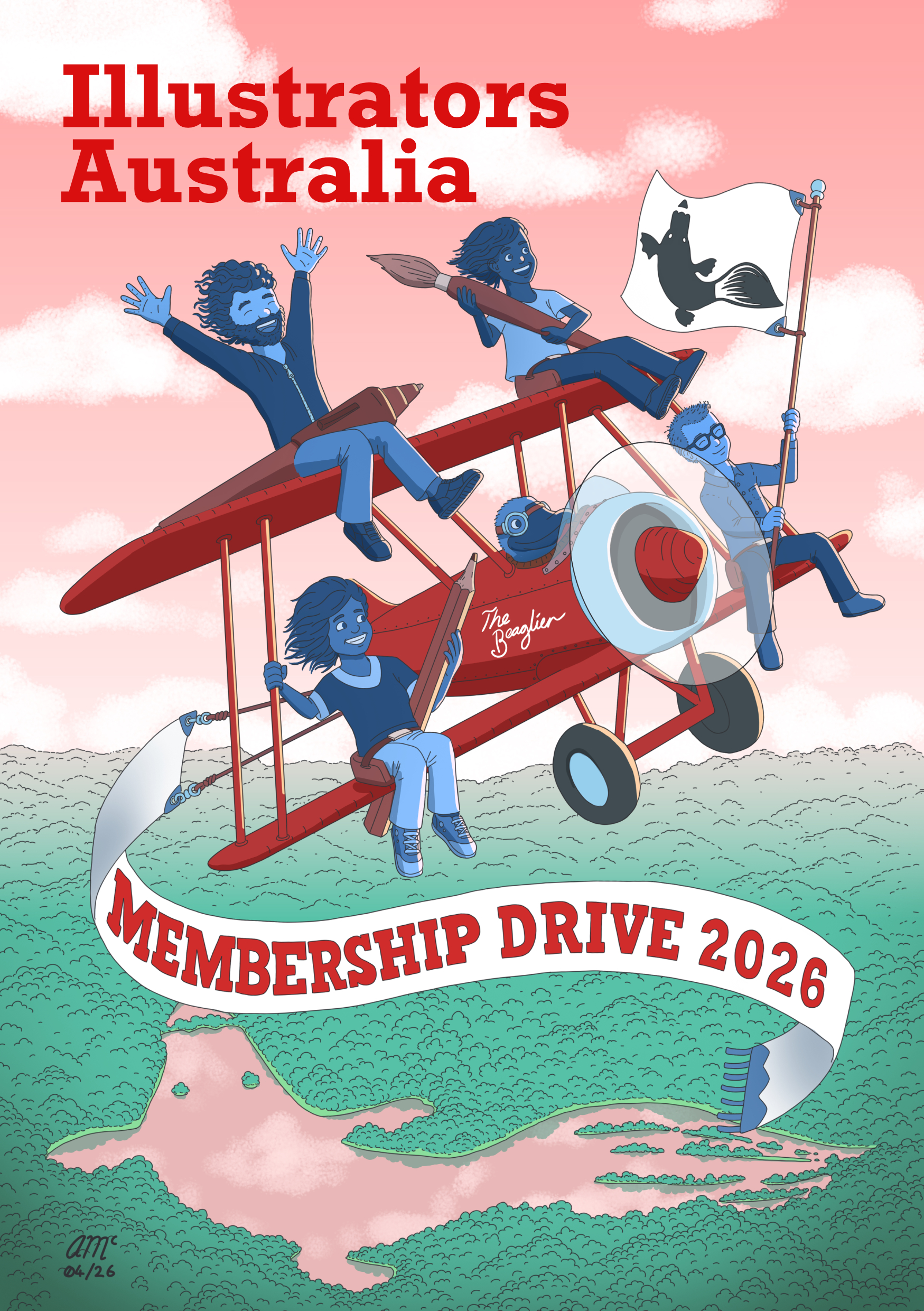 Illustrators Australia Membership Drive 2026 poster